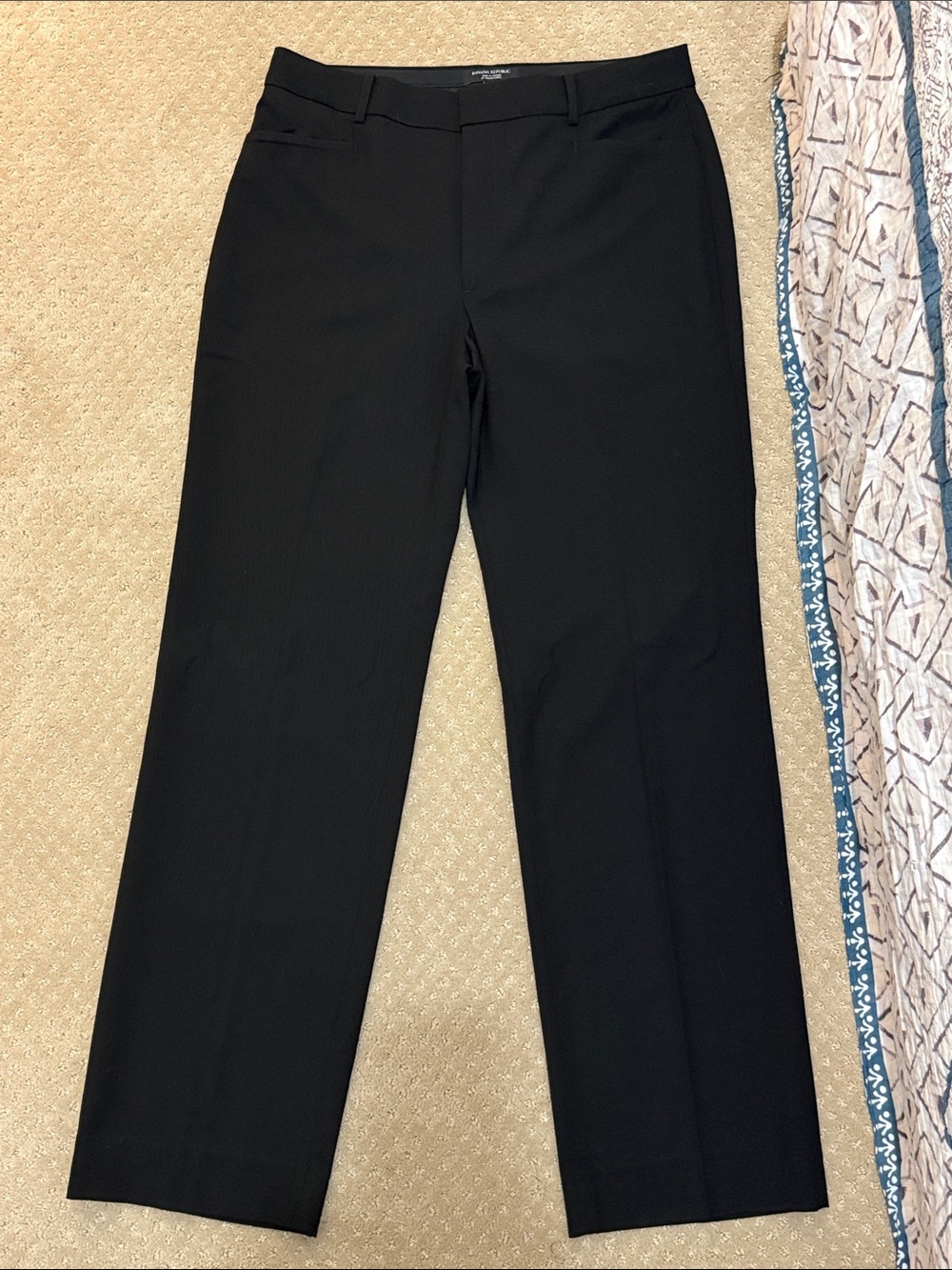 *NWOT* Banana Republic Siena High Waist Straight Wool Dress Pants, Black, Sz 12